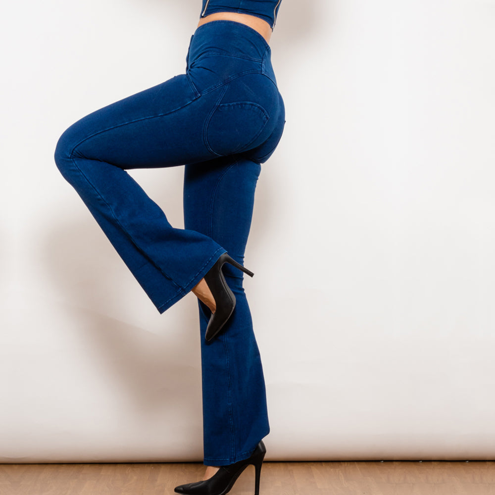 Shascullfites Melody Dark Blue Flared Lift Jeggings Button Up Jeans Bum Lift Jeans High Waist Flare Jeans Women Shascullfites Melody Dark Blue Flared Lift Jeggings Button Up Jeans Bum Lift Jeans High Waist Flare Jeans Women